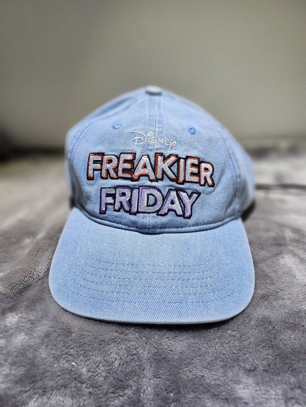 Disney promo hat features embroidered "Freakier Friday"